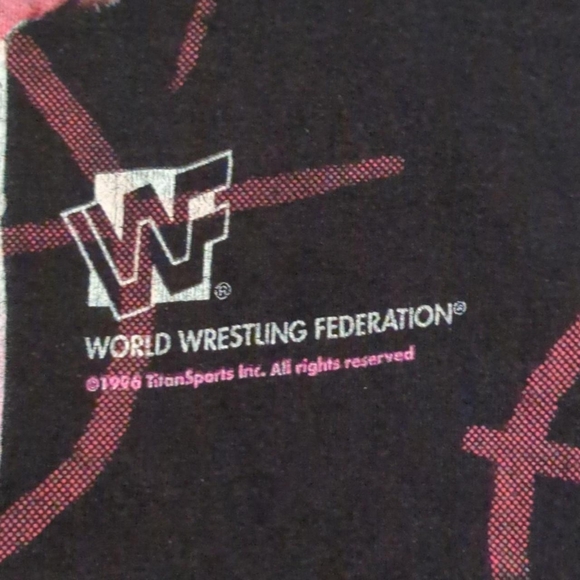 Vintage 1996 all over print bret hit man hart shirt medium - Picture 4 of 4